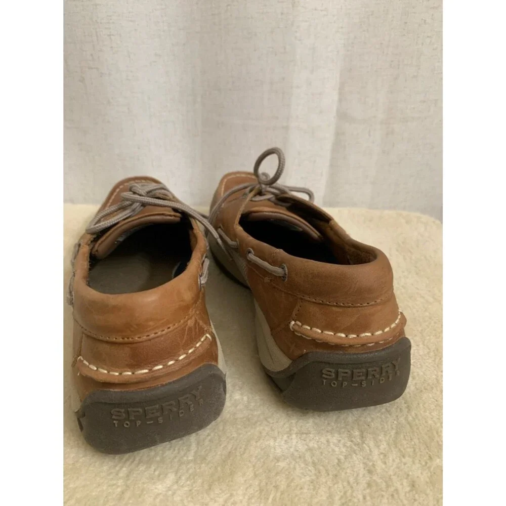 Sperry Top-Sider Billfish 3-Eye Brown Suede Moc Toe Boat Shoes Leather Size 10